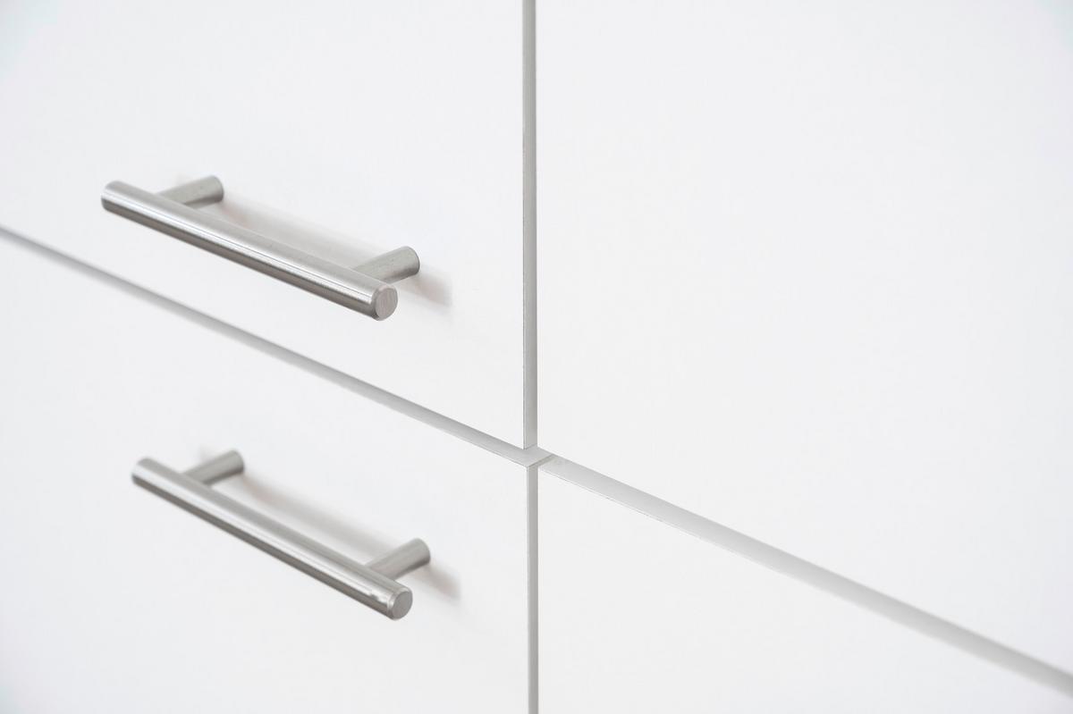 Eckküche Malia L-Küchenblock 280 cm - Graphitfarben/Weiß, Basics, Holzwerkstoff (280/172cm) - Respekta
