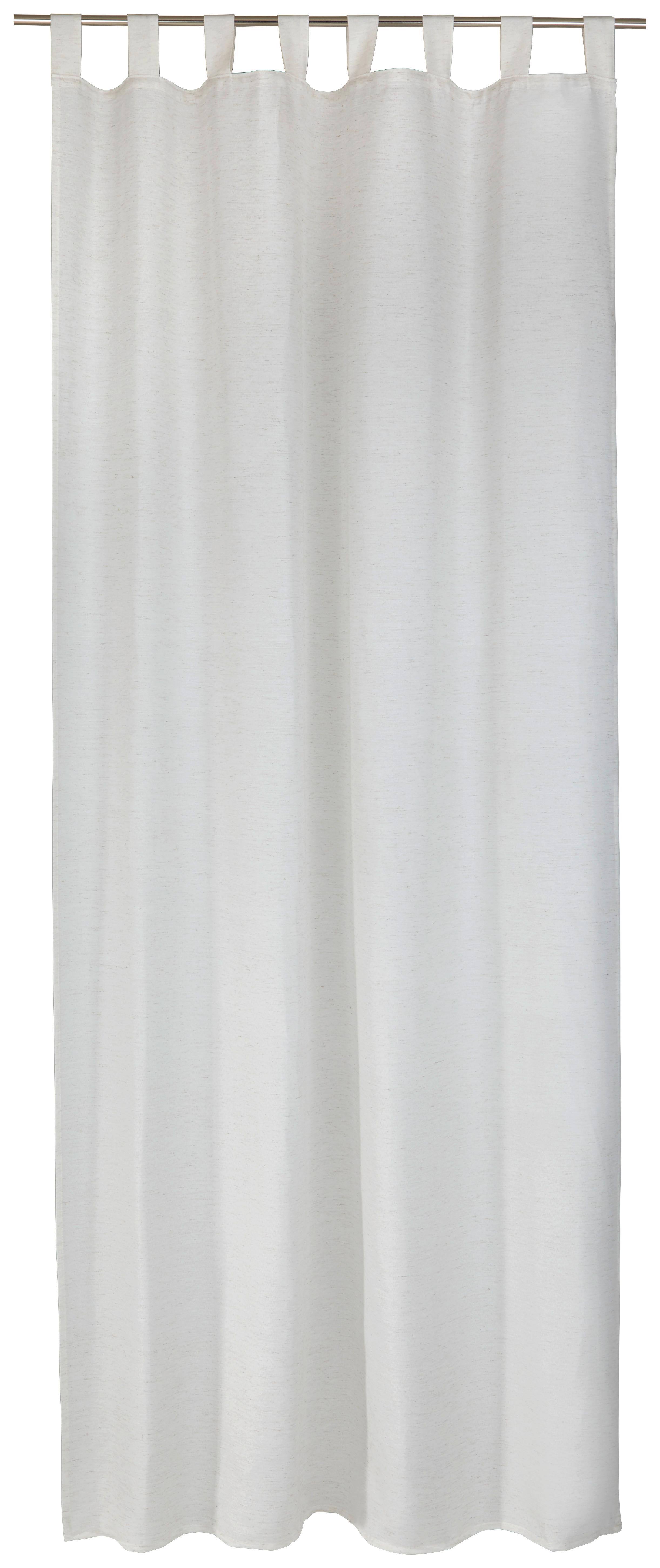Vorhang Mit Schlaufen Und Band Lena 135x255 Cm Offwhite - Naturfarben, MODERN, Textil (135/255cm) - Luca Bessoni