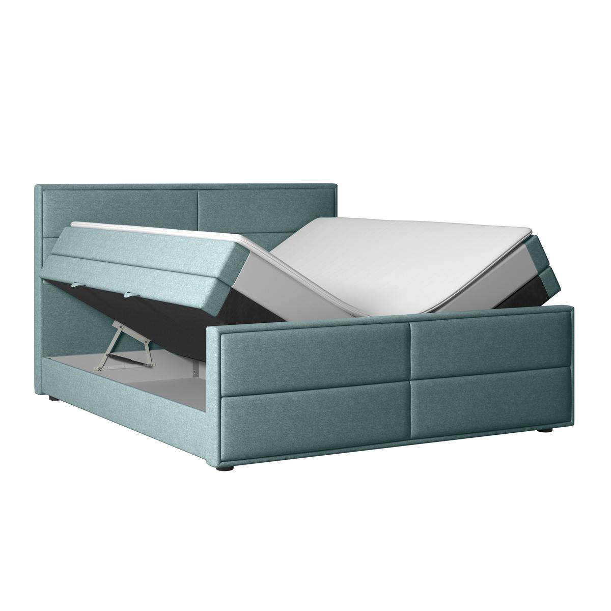 Boxspringbett Palermo 180x200 cm Blau - Blau, MODERN, Holz/Kunststoff (180/200cm) - MID.YOU