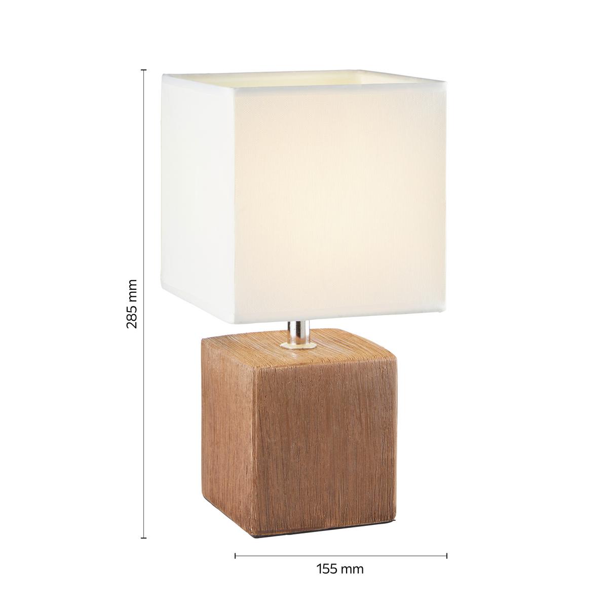 Stolová lampa Wanda V: 28,5cm, 25 Watt - tmavohnedá/béžová, Modern, textil/keramika (15,5/28,5cm) - Mömax
