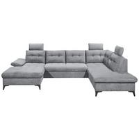 Sedacia súprava DURBAN U, pravá, sivá - čierna/sivá, Konventionell, textil/plast (170/324/218cm) - MID.YOU