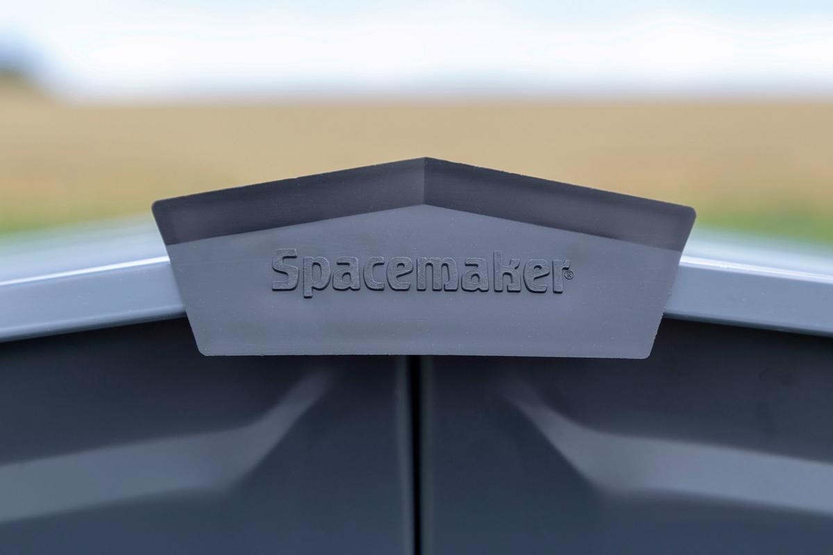 Gerätehaus Mit Satteldach 151x198x122 cm - Grau, Basics, Metall (151/198/122cm)