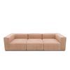 3-sitzer-sofa Rosa, Roségold B: 301 Cm - Roségold/Schwarz, Design, Textil (301/69/108cm) - MID.YOU