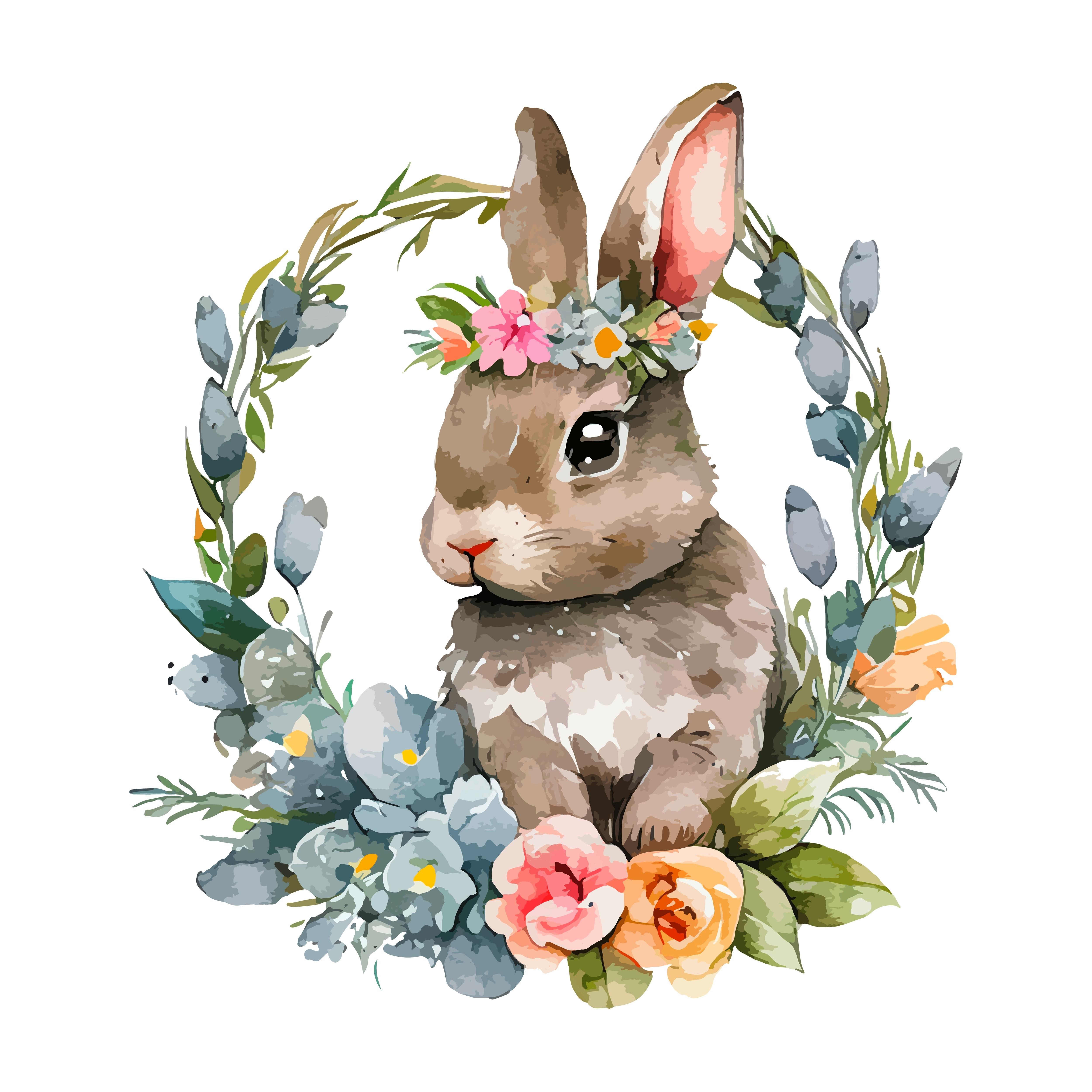 Serviette Bunny - Weiß, Design, Papier (33/33cm)