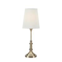 Tischleuchte Markslöjd Noble Table 1l 66cm - Messingfarben/Creme, Design, Textil/Metall (21,5/66cm) - Markslöjd