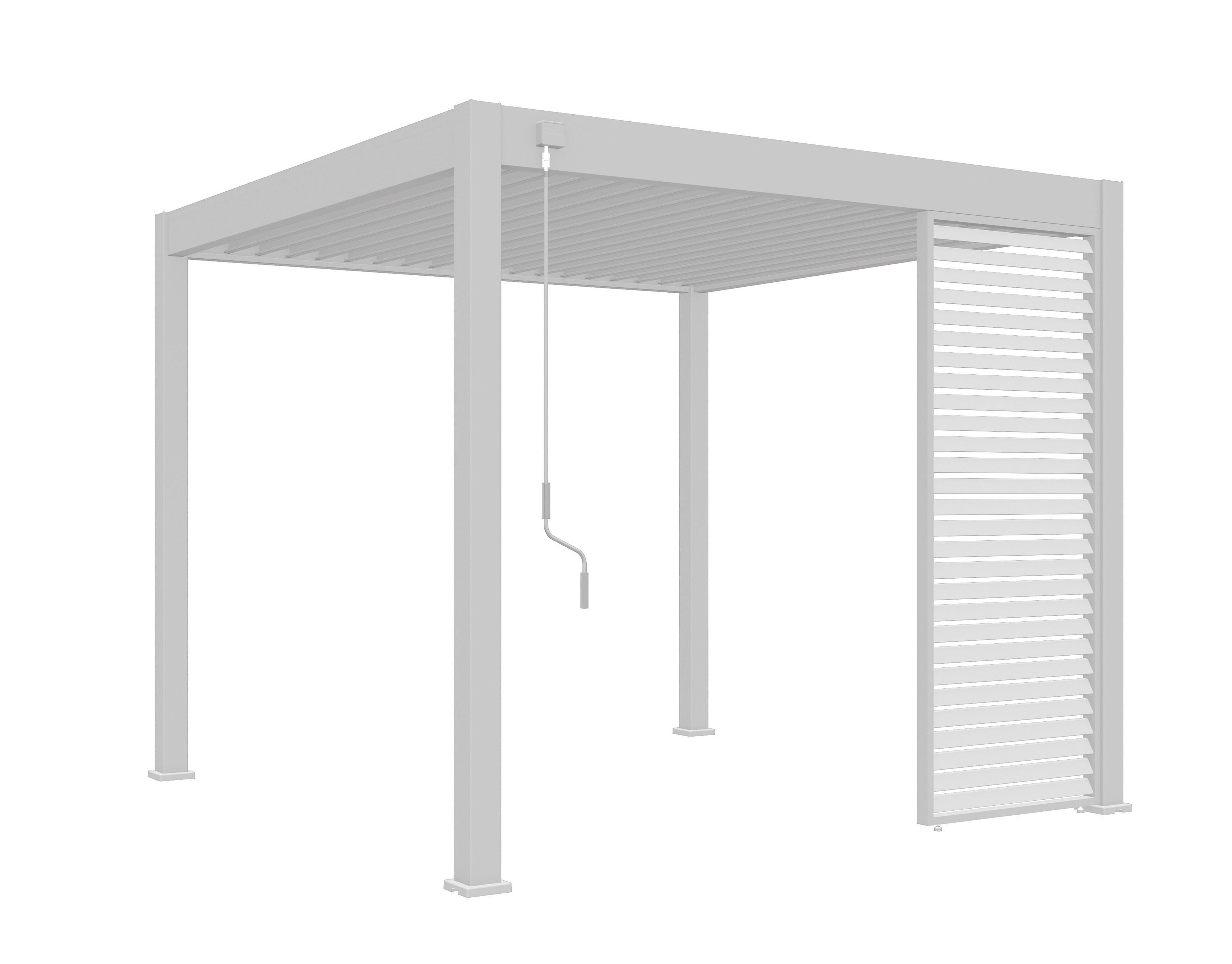 Pavillon-seitenteil 113x235cm Wetterfest - Weiß, Basics, Metall (113/235/8cm) - WEIDE
