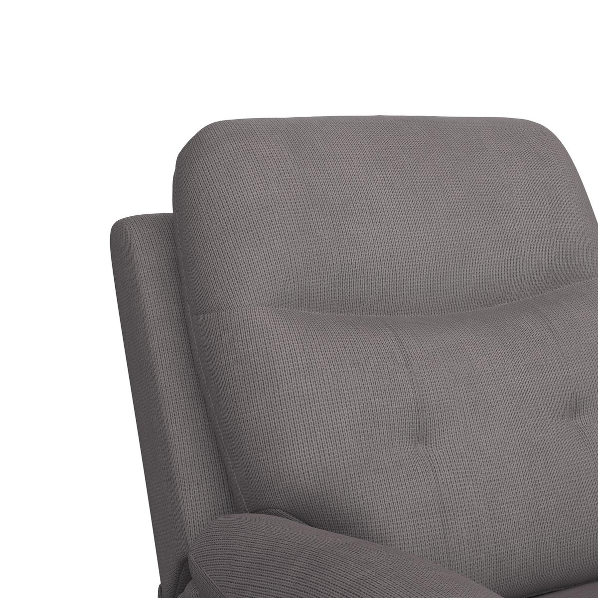 Relaxsessel mit Aufstehhilfe Mario Webstoff Dunkelgrau - Dunkelgrau/Schwarz, MODERN, Textil/Metall (89/107/94cm) - James Wood