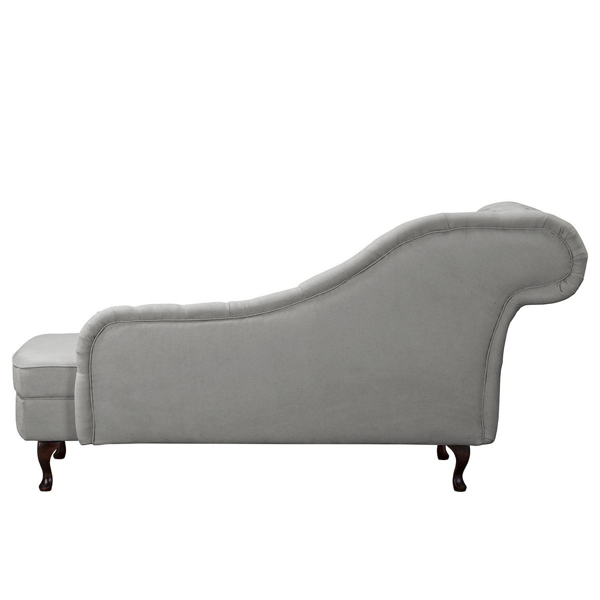 Récamiere Pako Grau B: 185cm - Braun/Grau, Design, Textil (185/93/75cm) - P & B