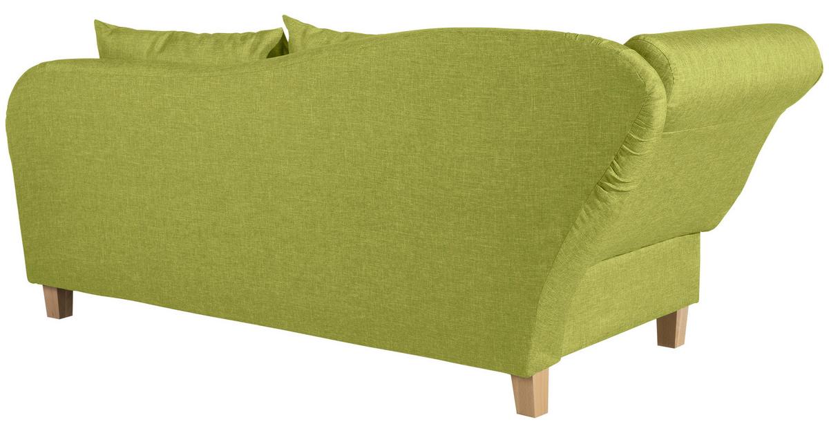 Recamiere Selma  Hellgrün Li. mit Bettkasten+ Schlaffunktion - Buchefarben/Hellgrün, Design, Textil (190/88/82cm) - Max Winzer