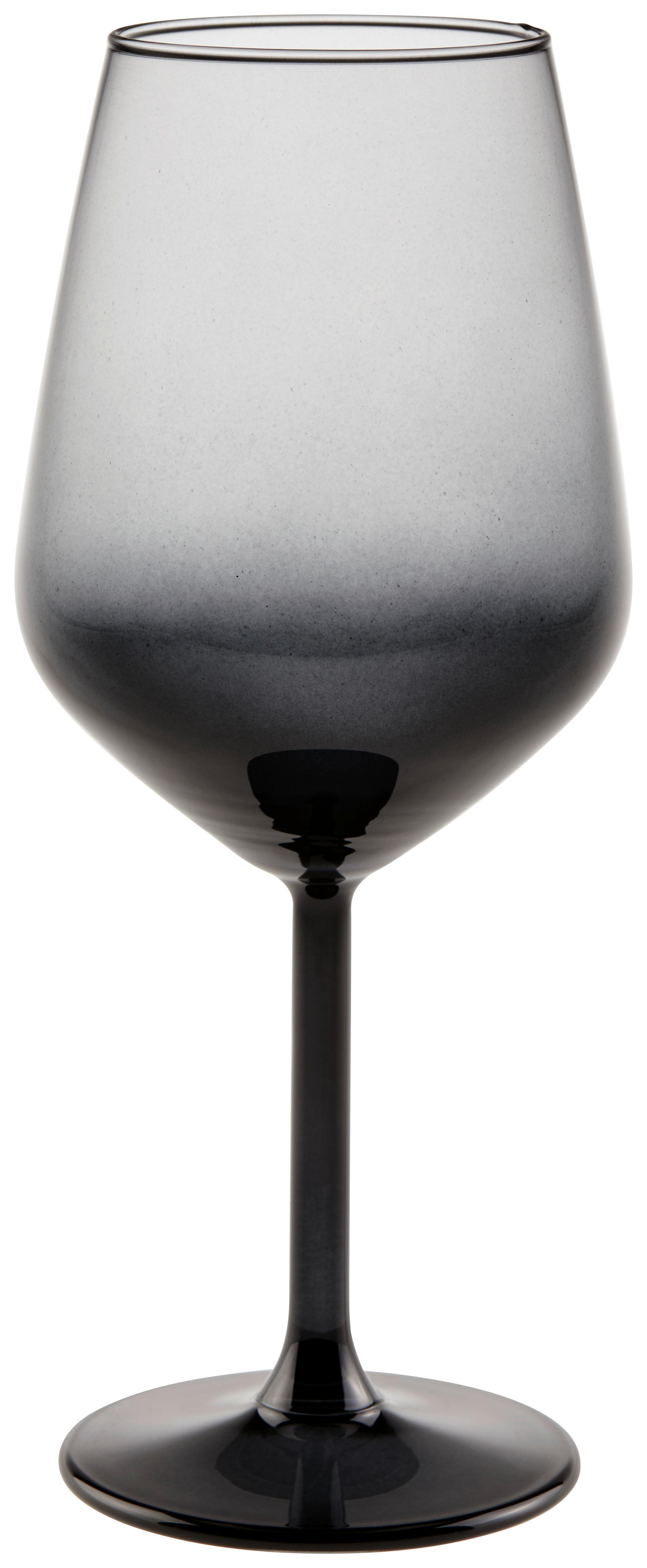 Weinglas mit Smokeeffekt Kavolin ca. 490 ml - Schwarz/Grau, Trend, Glas (6,4/22cm) - James Wood