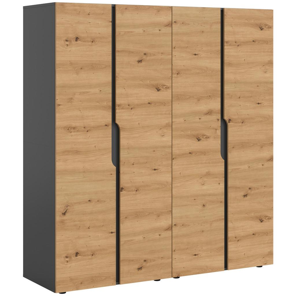 Drehtürenschrank Anga Anthr. /Eiche Artisan Dekor B: 160cm