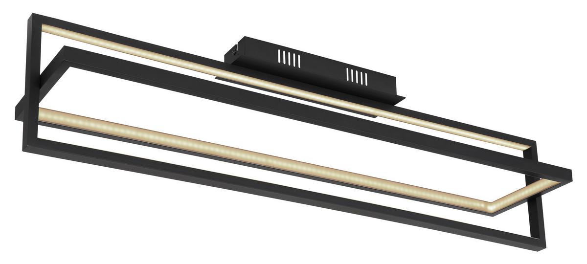 LED-Deckenleuchte 67195d - Opal/Schwarz, Trend, Kunststoff/Metall (82/18/21,5cm) - Globo