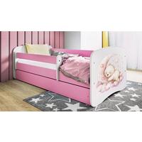 Kinder-/Juniorbett Babydreams inkl. Matratze 80x160 - Pink/Birkefarben, MODERN, Holz/Holzwerkstoff (80/160cm) - MID.YOU