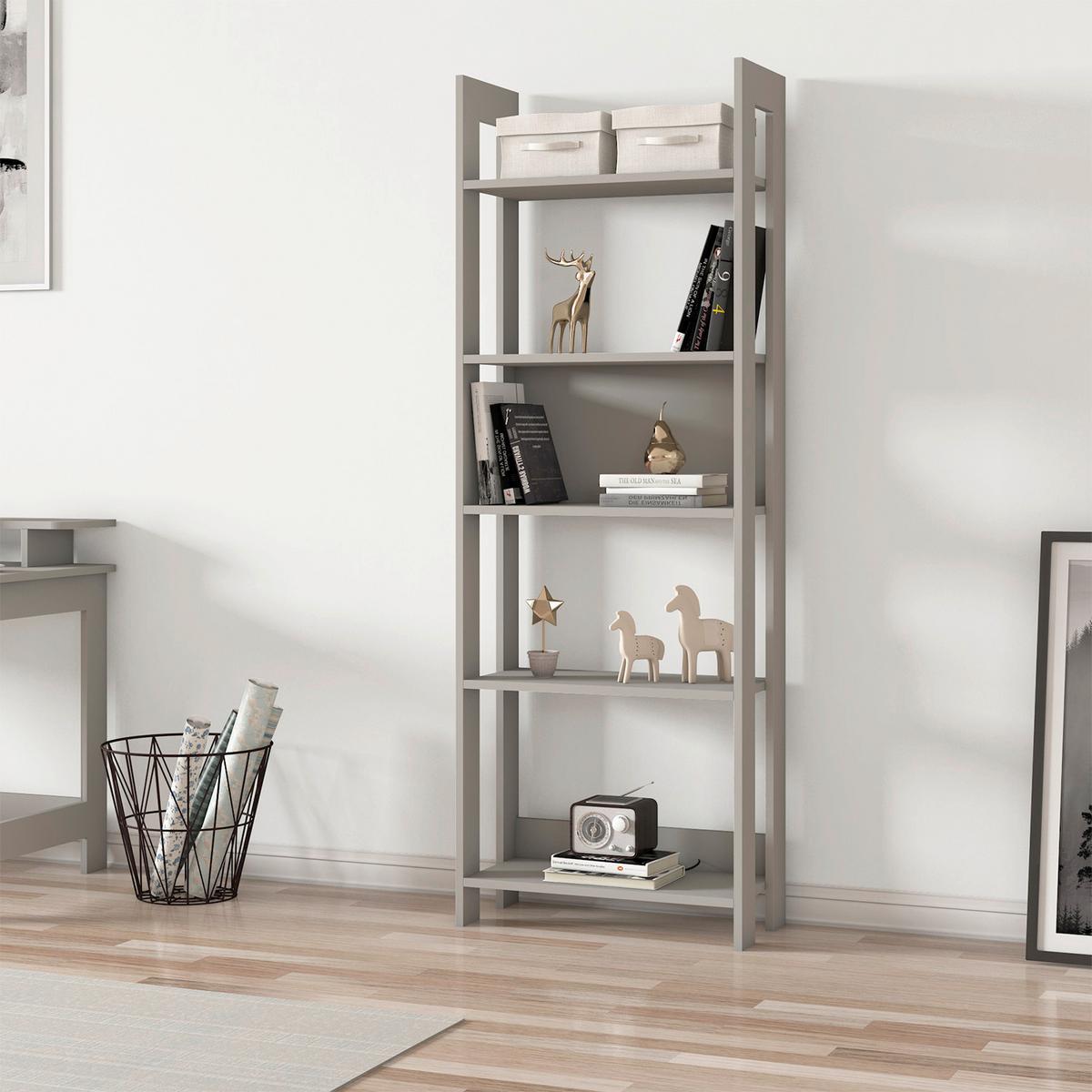 Regal Country Grau B: 64 Cm - Grau, Design, Holzwerkstoff (64/180/30cm) - Livetastic