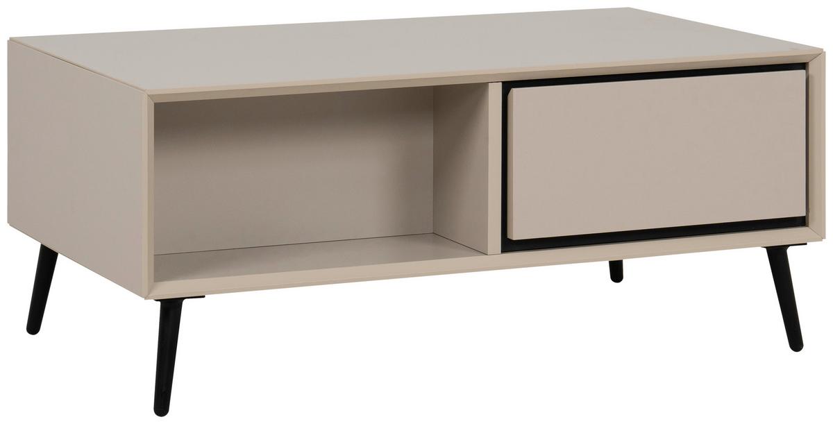 Couchtisch Arona 55a - Sandfarben/Schwarz, KONVENTIONELL, Holzwerkstoff/Kunststoff (94/40/50cm) - Livetastic