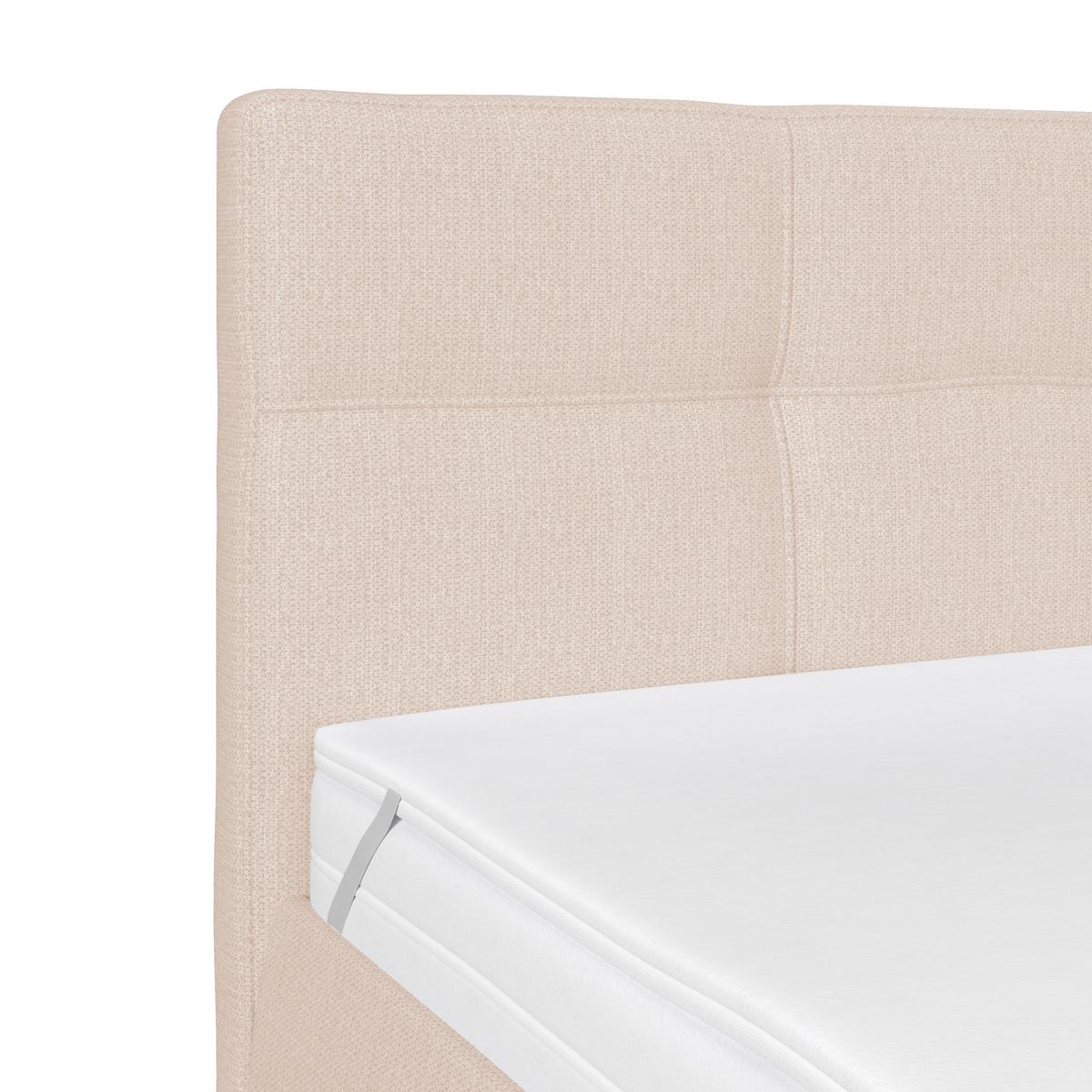 Polsterbett Zeni 160 - Beige/Schwarz, KONVENTIONELL, Holz/Holzwerkstoff (160/200cm)