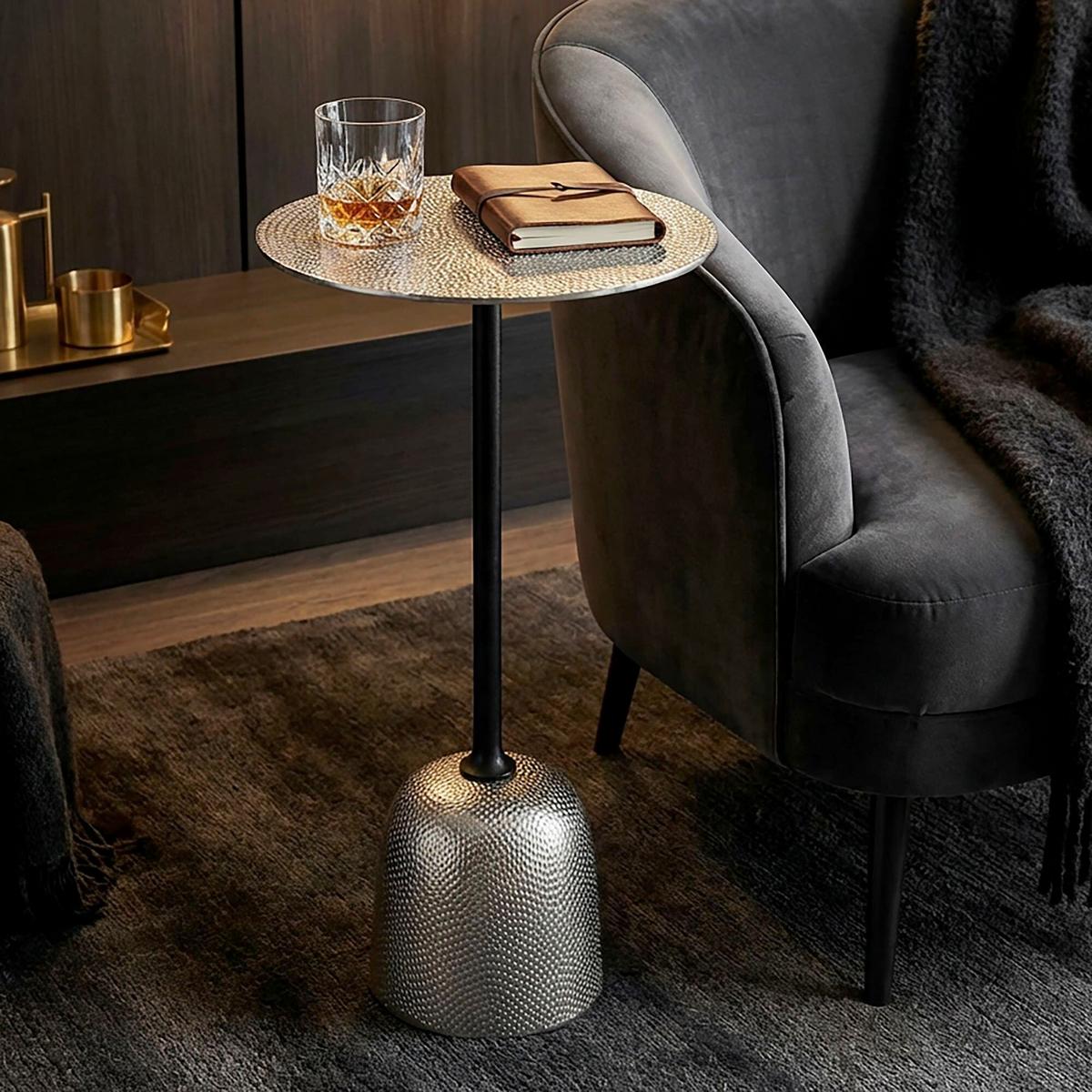 Beistelltisch Silberfarben B: 29 cm - Silberfarben, Design, Metall (29/60/29cm) - Livetastic