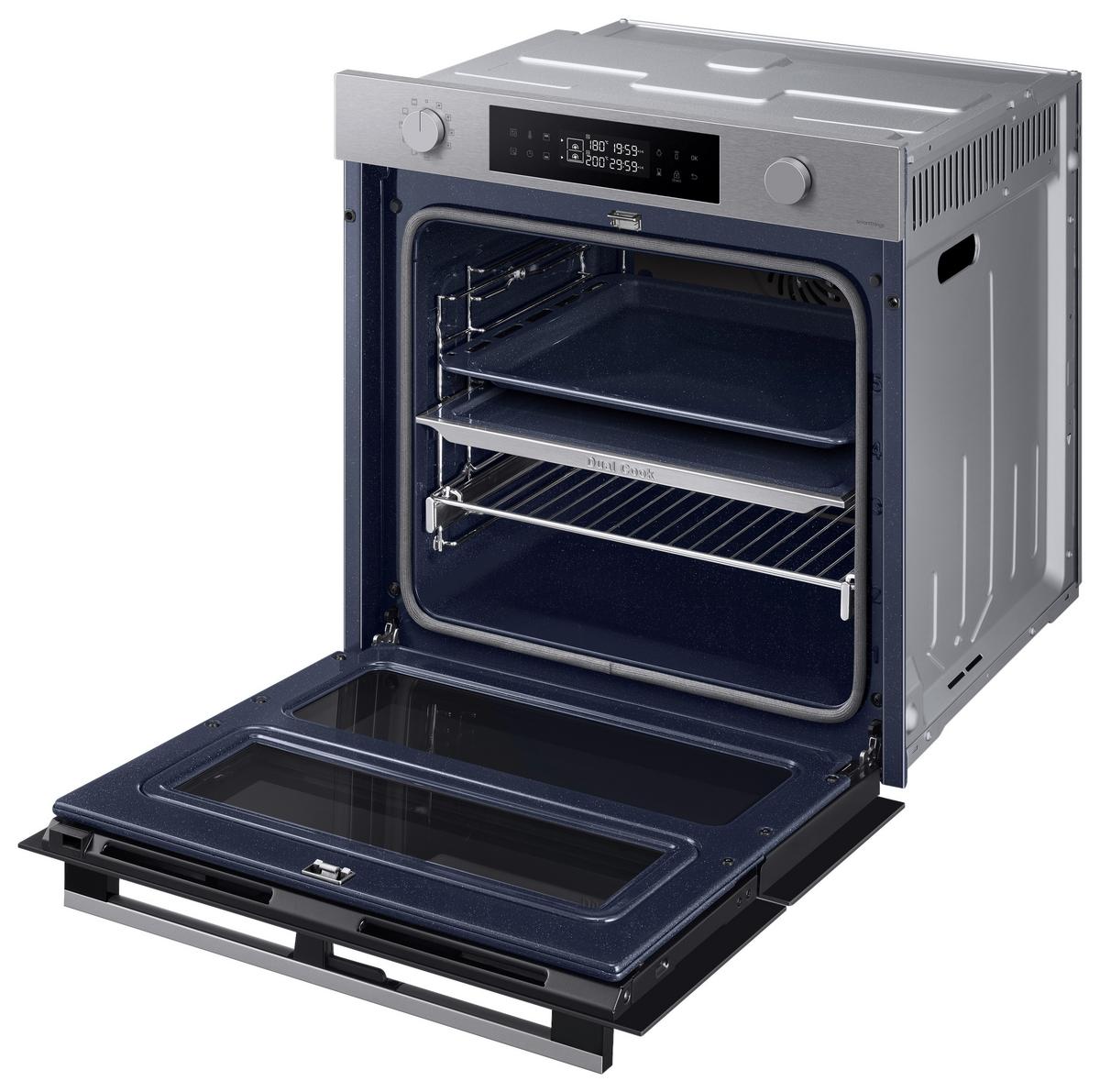Backofen Silberfarben B: 59,5 cm - Silberfarben, Design, Glas/Keramik (59,5/59,6/57,1cm) - Samsung