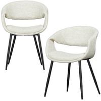 Armlehnstuhl-Set Yossi Naturfarben/Schwarz B: 57cm - Schwarz/Naturfarben, MODERN, Textil/Metall (57/78/57cm) - Livetastic