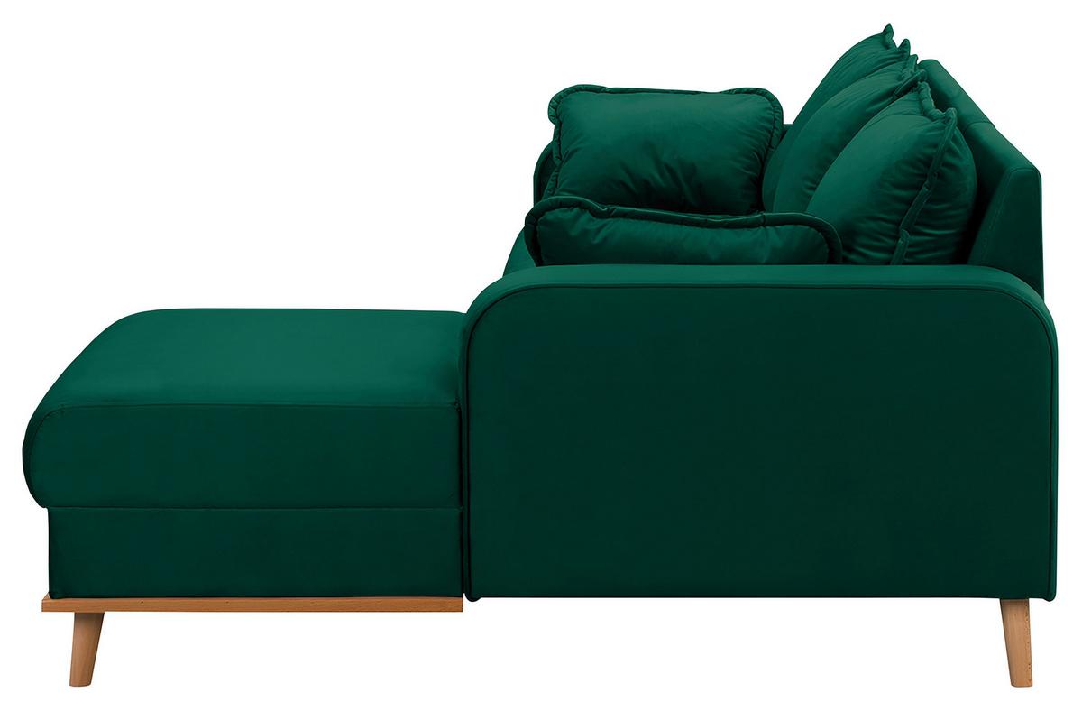 Ecksofa Beata Grün S: 230x150 cm - Wengefarben/Grün, Design, Textil (230/150cm) - Livetastic