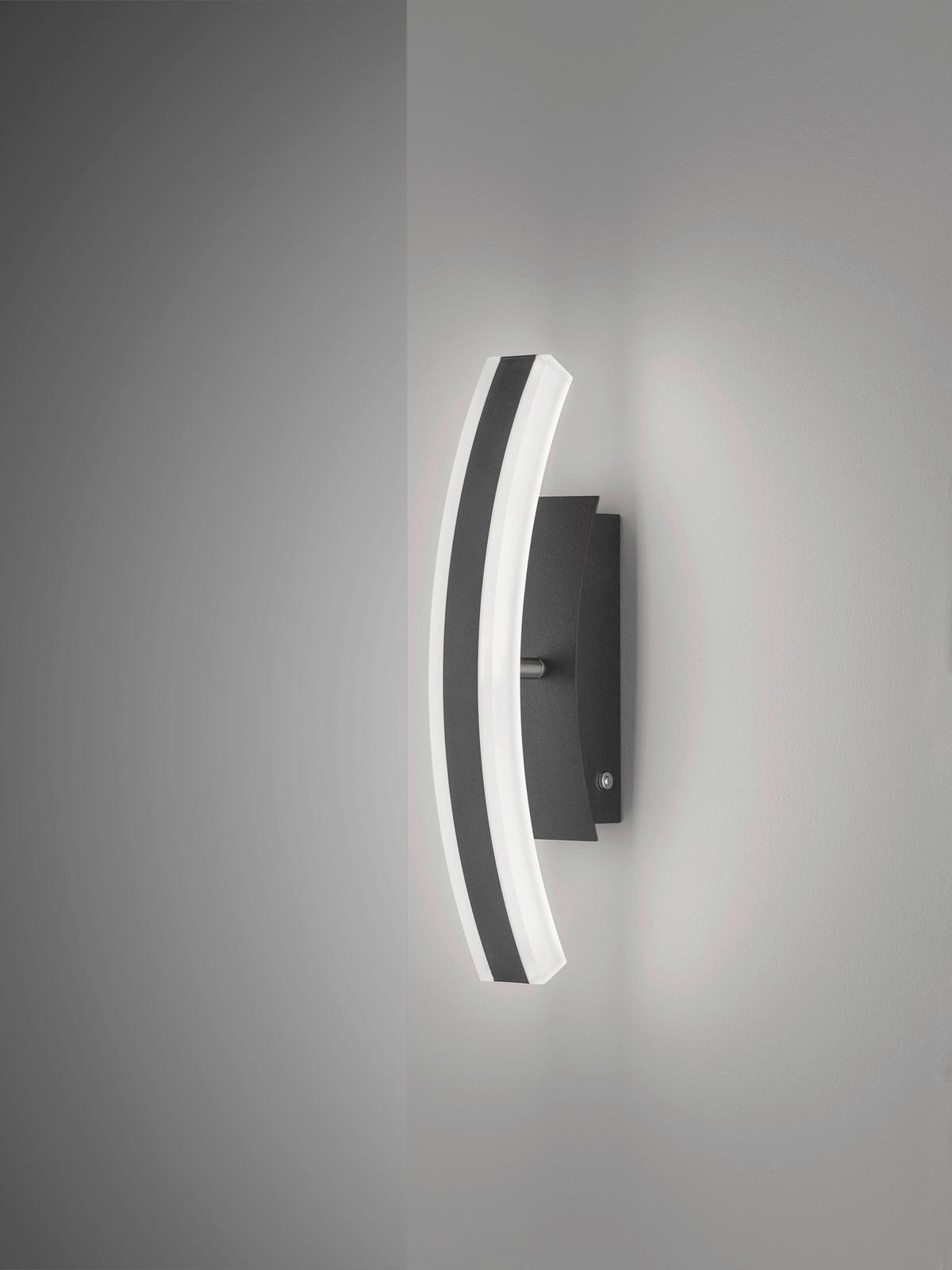 LED-Wandleuchte Stiff 1-Flammig drehbar - Nickelfarben, Design, Metall (7/36,5cm) - Fischer & Honsel