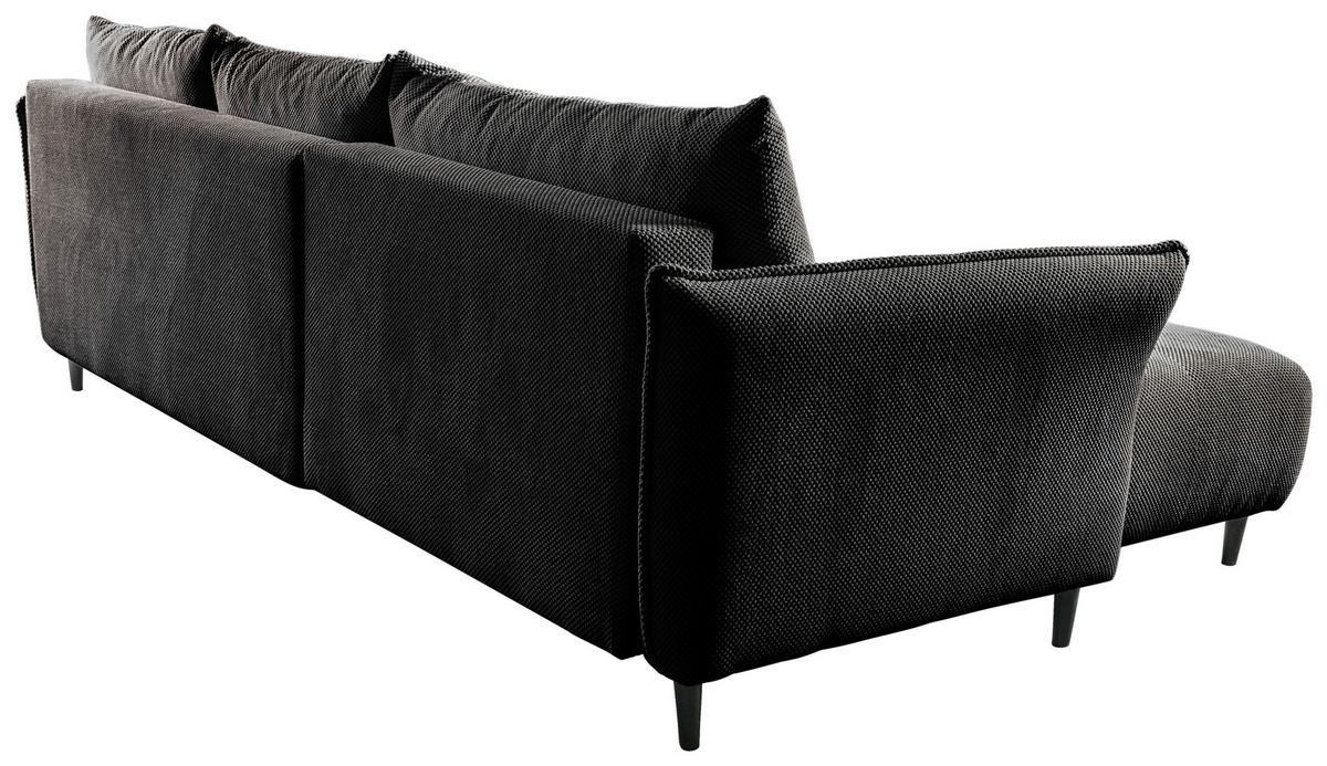 Ecksofa Monte Carlo Schwarz S: 290x160 cm - Schwarz/Mintgrün, Trend, Holz/Holzwerkstoff (290/160cm)