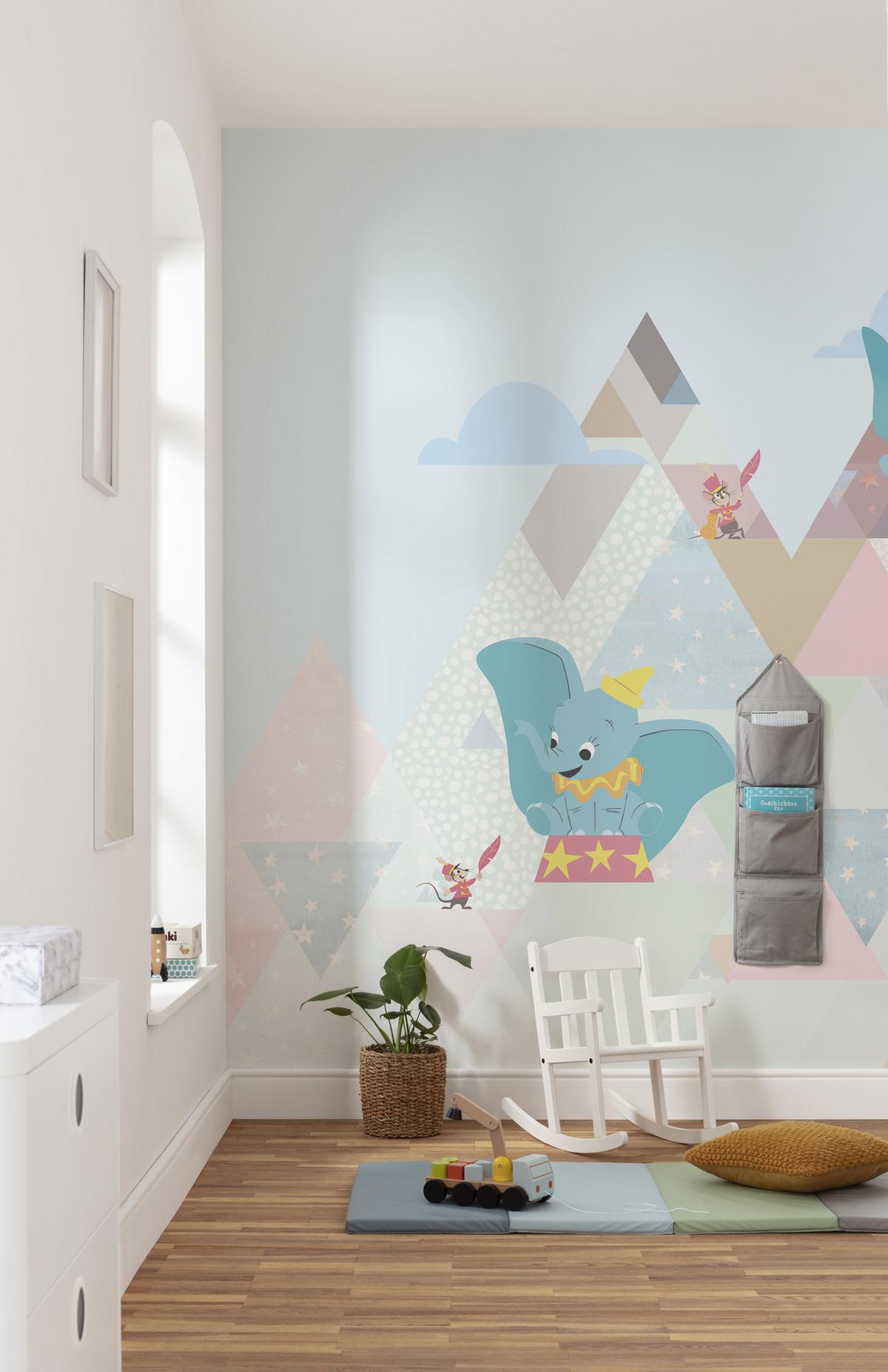 Fototapete Dumbo Flying Elephant - Multicolor, Trend, Textil (300/280cm)