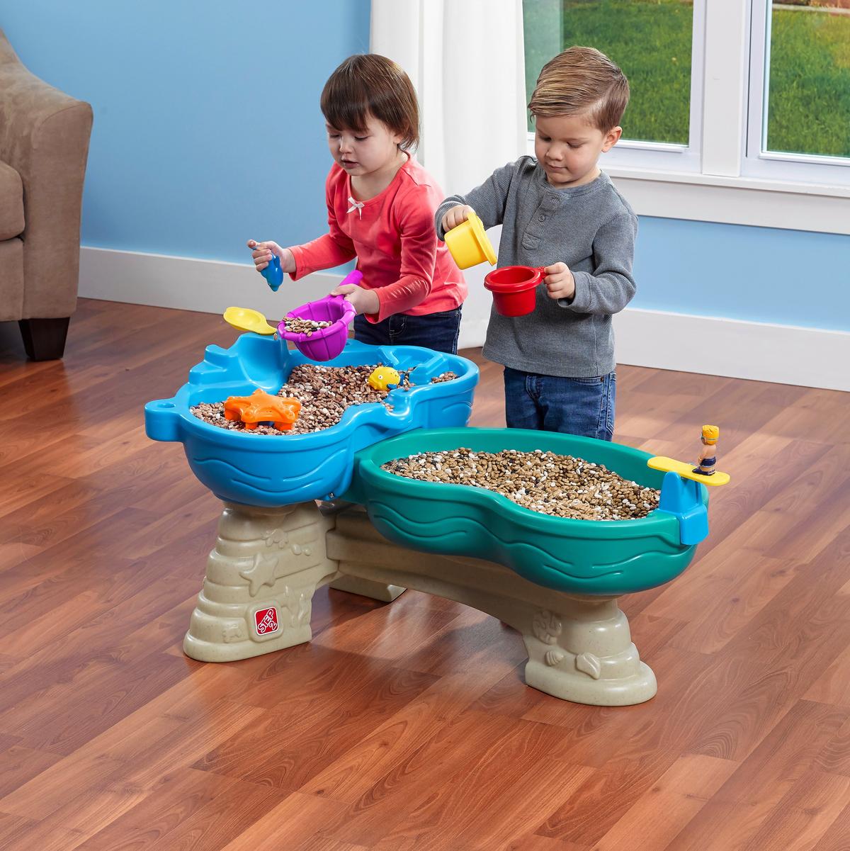 Wasserspieltisch Spill & Splash - Blau/Multicolor, KONVENTIONELL, Kunststoff (109,9/57,2/63,5cm) - Ambia Garden