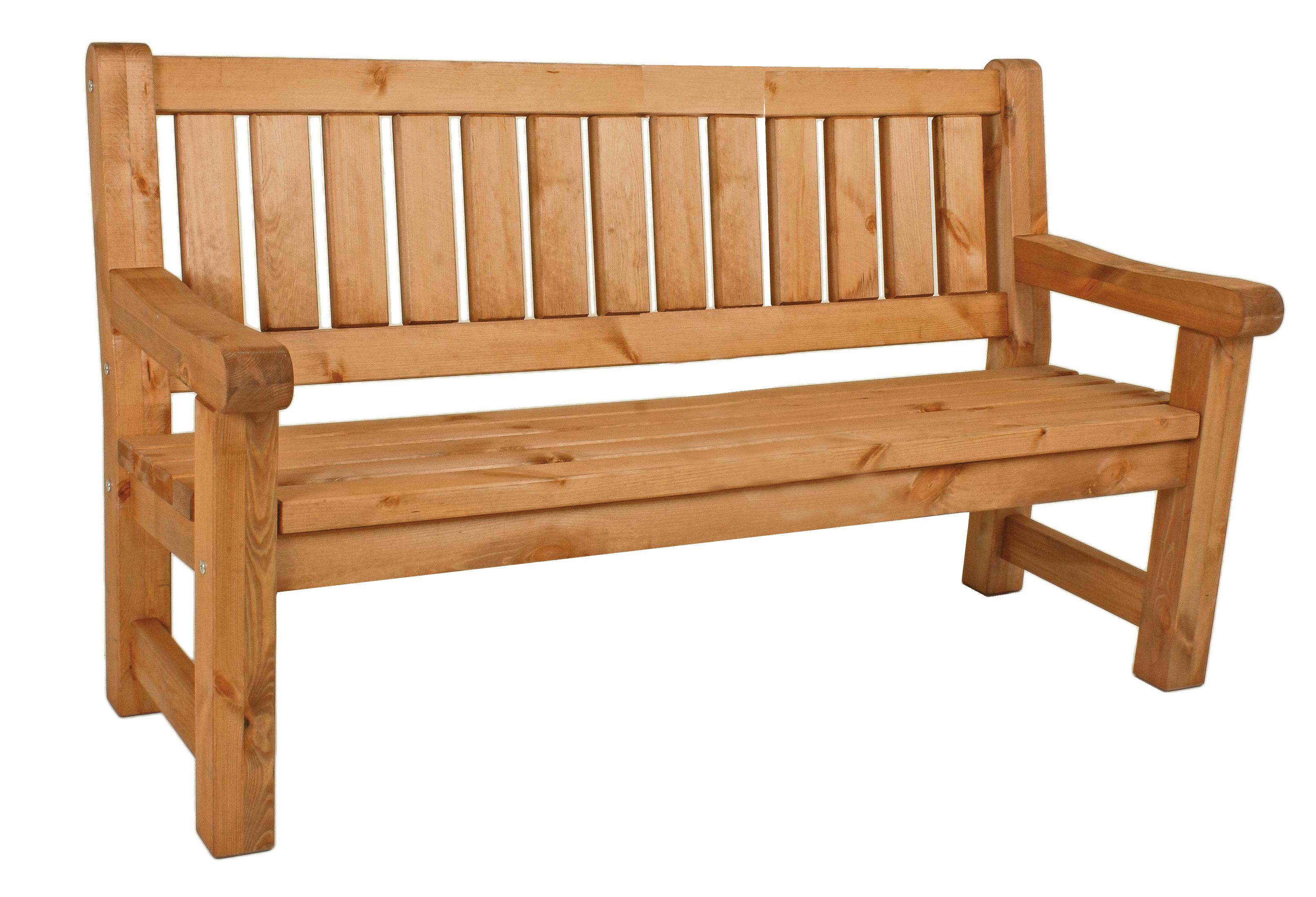 Gartenbank Holz Allgäu ALLGÄU - Braun/Kieferfarben, MODERN, Holz (184/96/69,5cm) - Gardenson