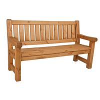 Gartenbank Holz Allgäu ALLGÄU - Braun/Kieferfarben, MODERN, Holz (184/96/69,5cm) - Gardenson