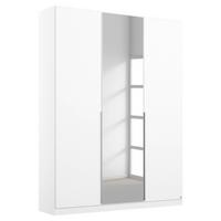 Drehtürenschrank 136cm Alabama, Weiß - Silberfarben/Weiß, MODERN, Holzwerkstoff (136/229/54cm) - Rauch Möbel