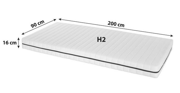 Allergikermatratze Plus 90x200 cm H2 H: 16 cm - Weiß, Textil (90/200cm) - Primatex