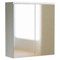SPIEGELSCHRANK Flonali Weiß B: 54cm - Weiß, Trend, Glas/Holzwerkstoff (54/61/20cm) - MID.YOU