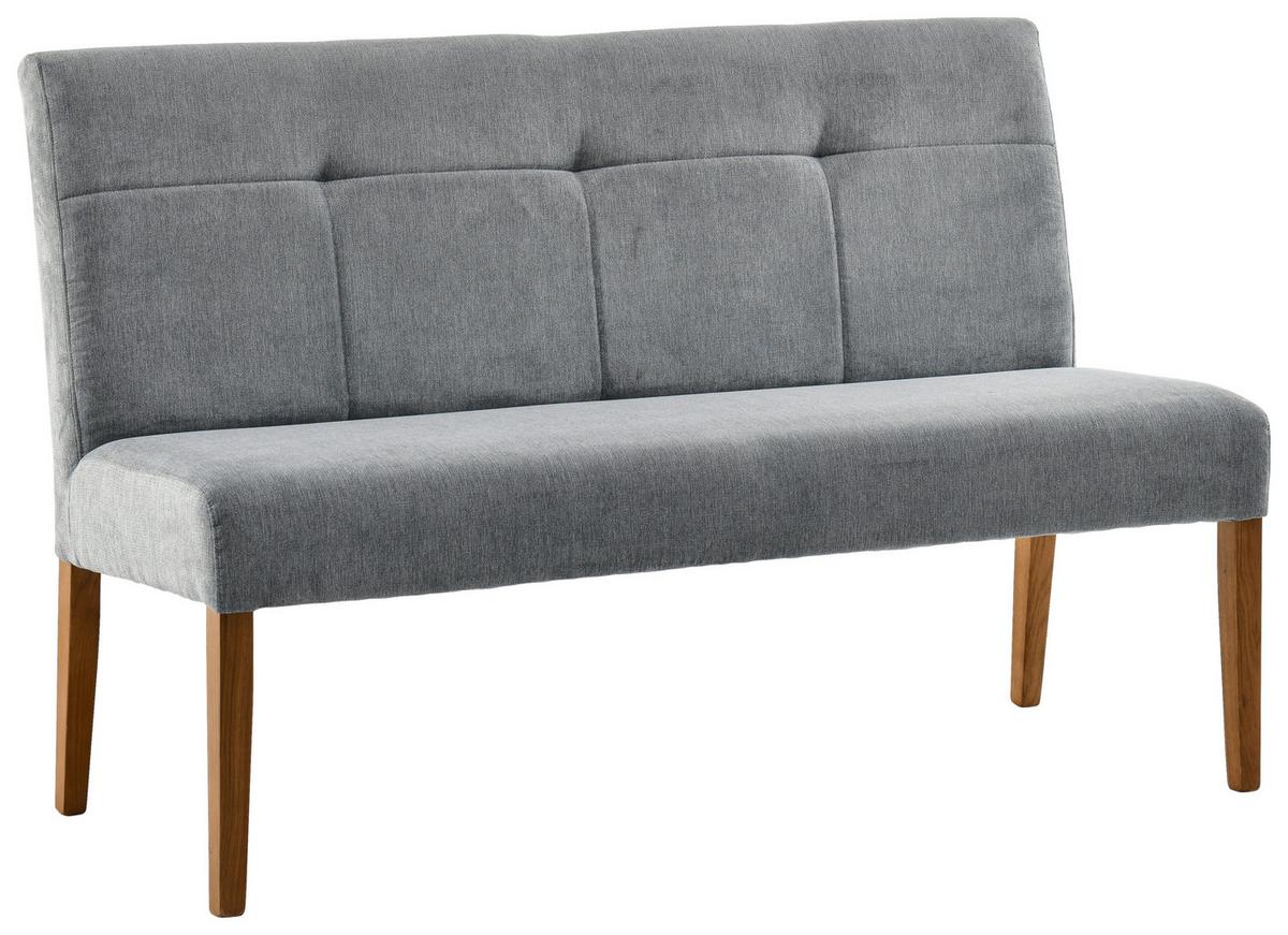 Sitzbank Damla Hellgrau/Eiche B: 140 cm - Eichefarben/Hellgrau, KONVENTIONELL, Holz/Textil (140/91,5/63cm) - Cantus