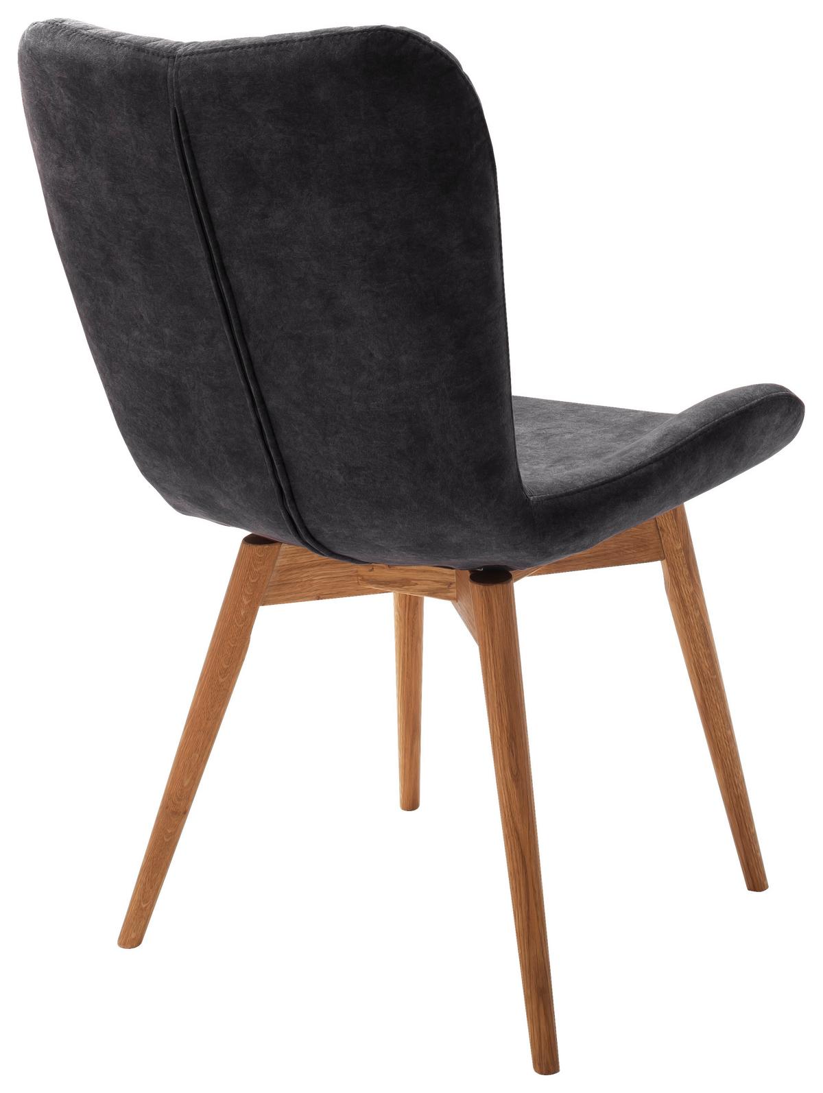 Stuhl Sarander - Eichefarben/Anthrazit, Natur, Holz/Textil (58/88/67cm) - MID.YOU