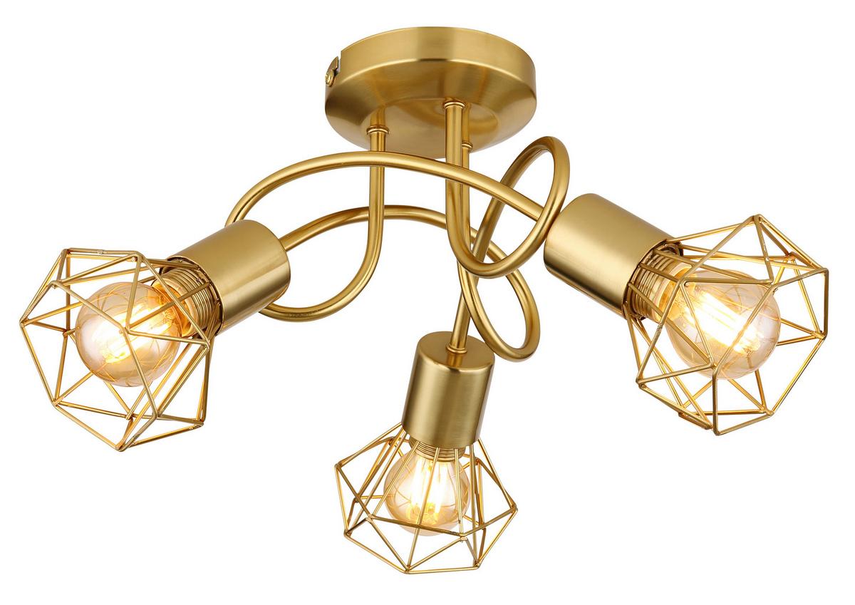 Deckenleuchte 54802gb-3d - Goldfarben, Design, Metall (36/20cm) - Globo