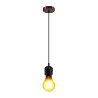 Hängeleuchte Sigma H: 36 cm 1-Flammig Naturstein - Schwarz, Trend, Stein/Metall (10,5/10,5/36cm) - Kayoom