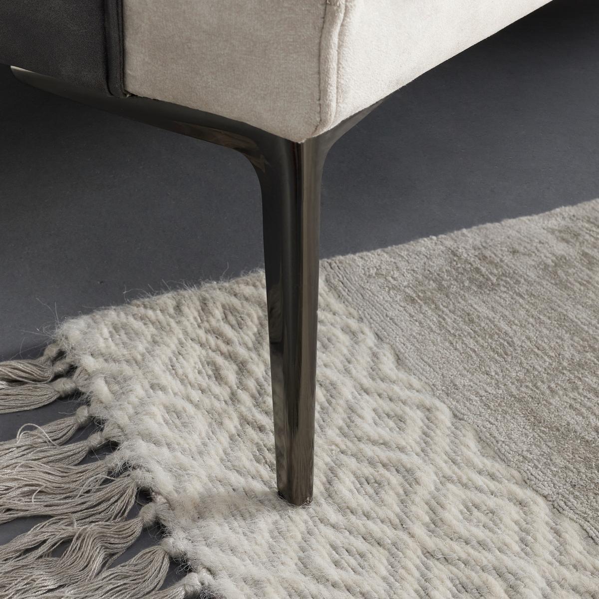 Sedací souprava DONNA béžová/šedá - šedá/barvy stříbra, Moderní, kov/dřevo (345/68/176cm) - Bessagi Home