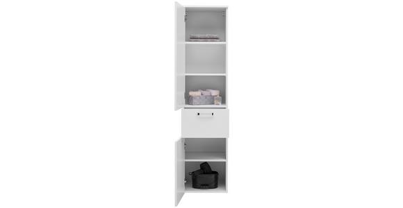 Badezimmer Hochschrank BxH 40x168,5 cm Weiß - Weiß, KONVENTIONELL, Holzwerkstoff (40/168,5/38,5cm) - Ondega