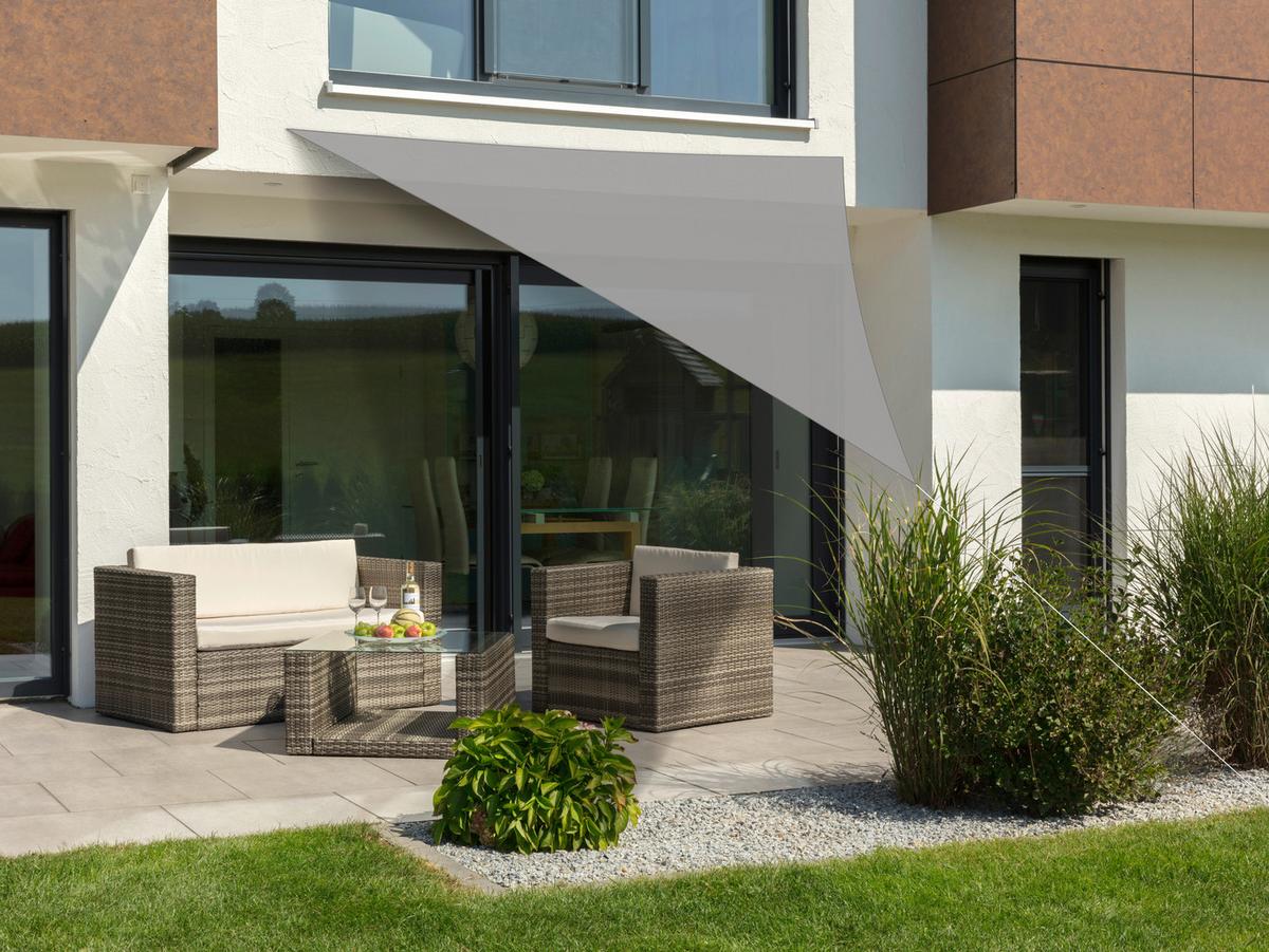 Sonnensegel Dreieck 3,6 X 3,6 M - Silberfarben, Basics, Textil (360/0,5/360cm) - Schneider