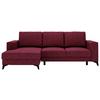 Ecksofa Harvey 156x244 cm mit Schlaffunktion Rot - Rot/Schwarz, Design, Textil (156/244cm) - Livetastic