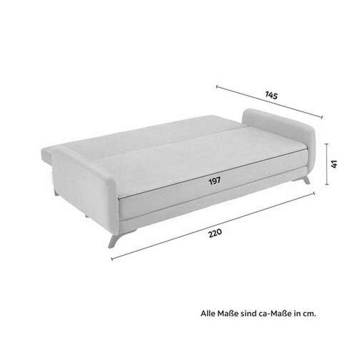 Praktická rozkladacia pohovka Oliver - čierna/sivá, Modern, drevo/textil (220/74/93cm) - Bessagi Home