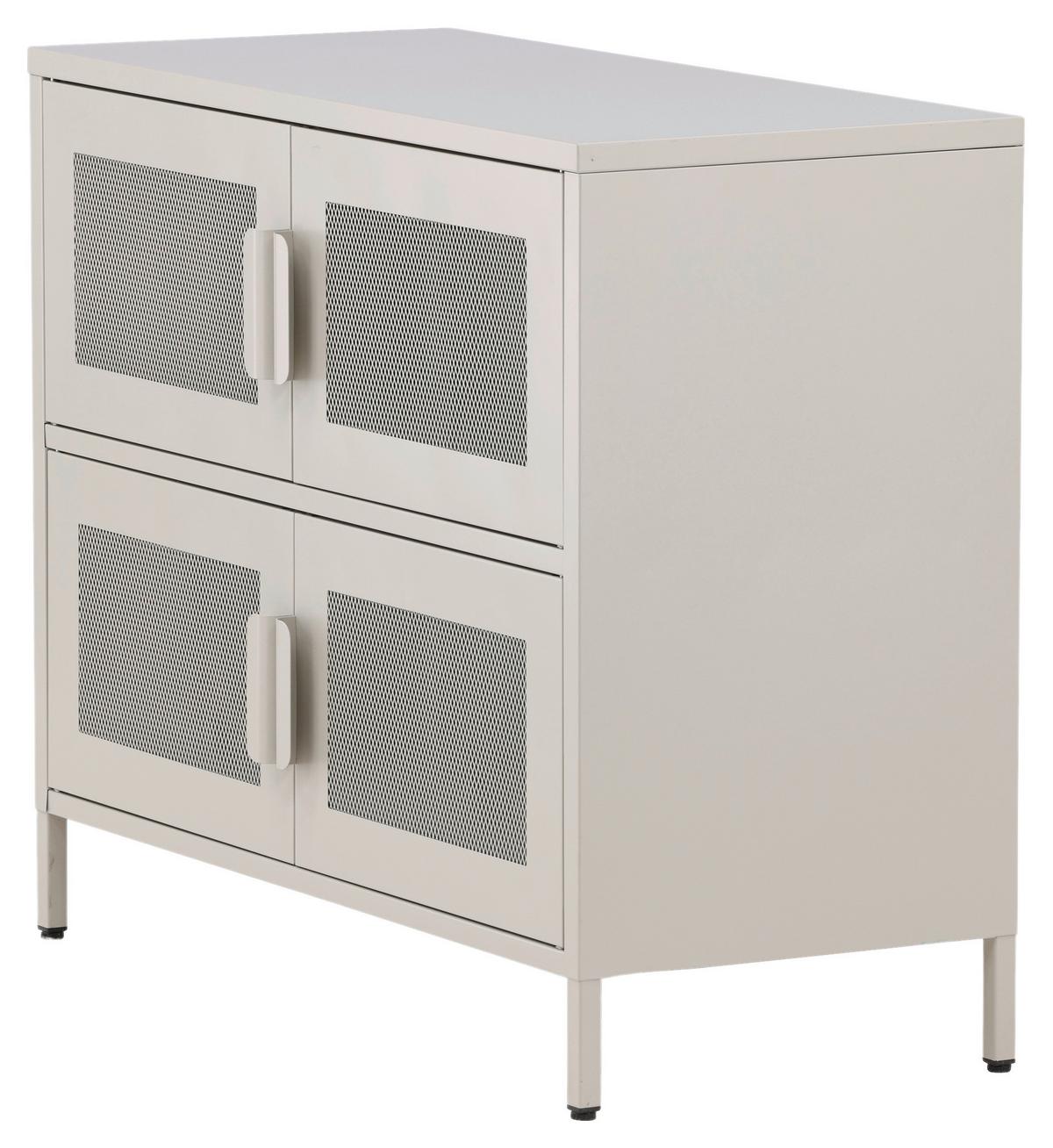 Sideboard Nett - Beige, Design, Metall (90/75/40cm) - Livetastic
