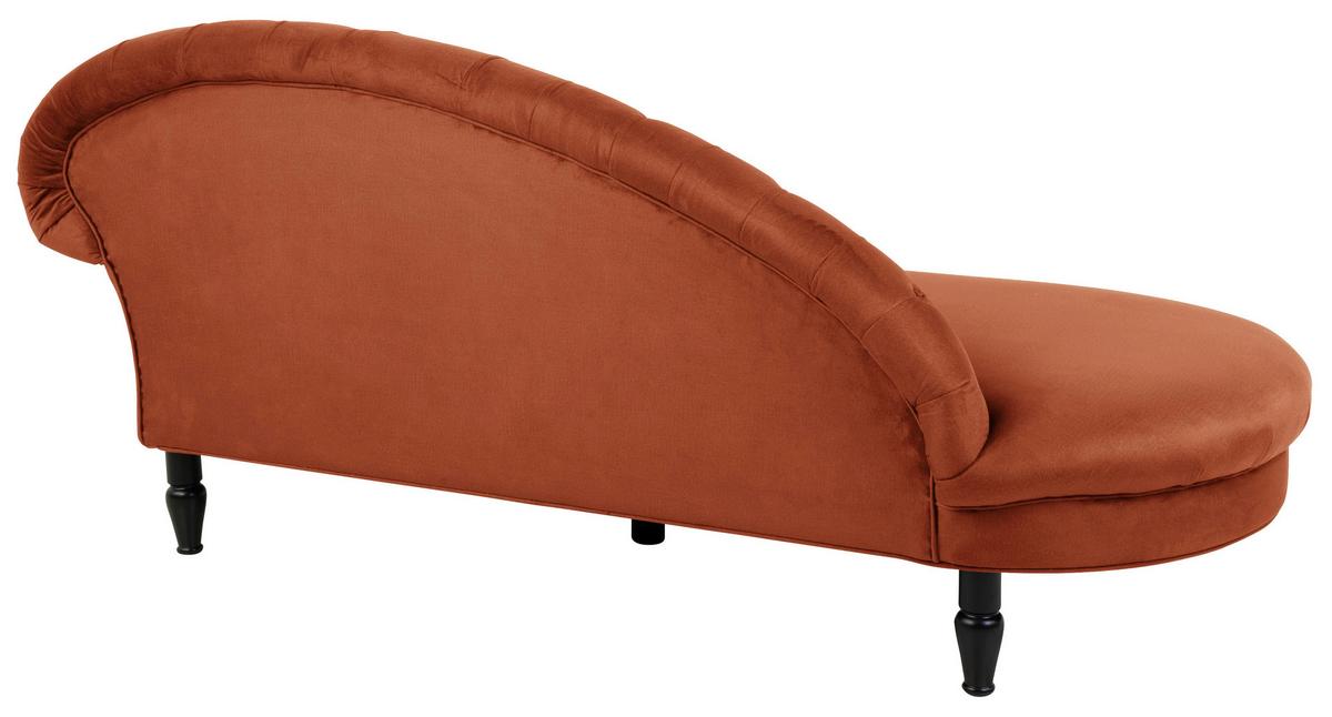 Récamiere Cupido, Rostfarben B: 103 Cm - Rostfarben/Schwarz, Design, Textil (103/91/216cm) - MID.YOU