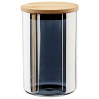 Vorratsglas Cedric - Naturfarben/Grau, Basics, Glas/Holz (10/16cm) - James Wood