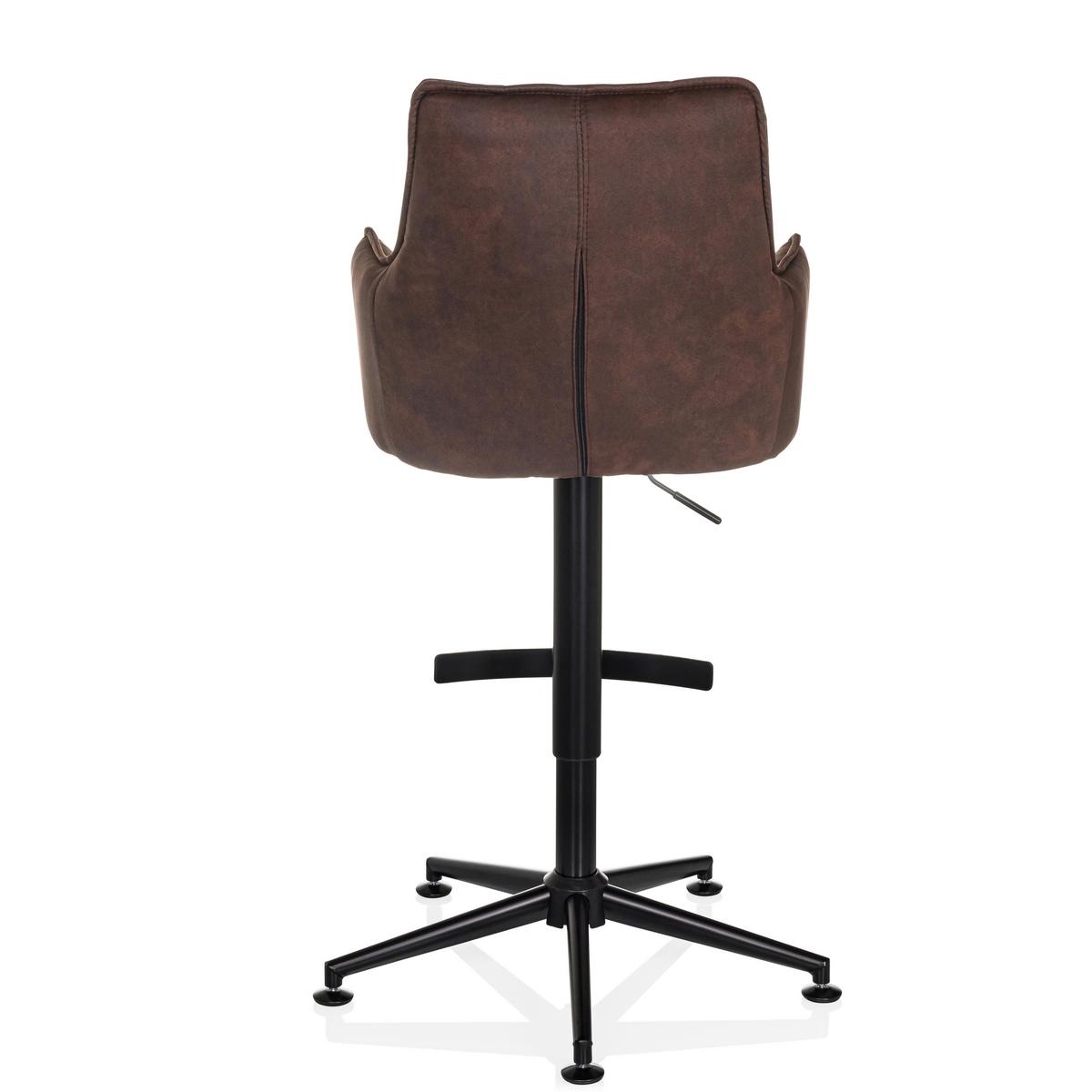 Barhocker Soalo Life High Braun B: 55 Cm - Schwarz/Braun, MODERN, Kunststoff/Textil (55/93/56cm) - MID.YOU