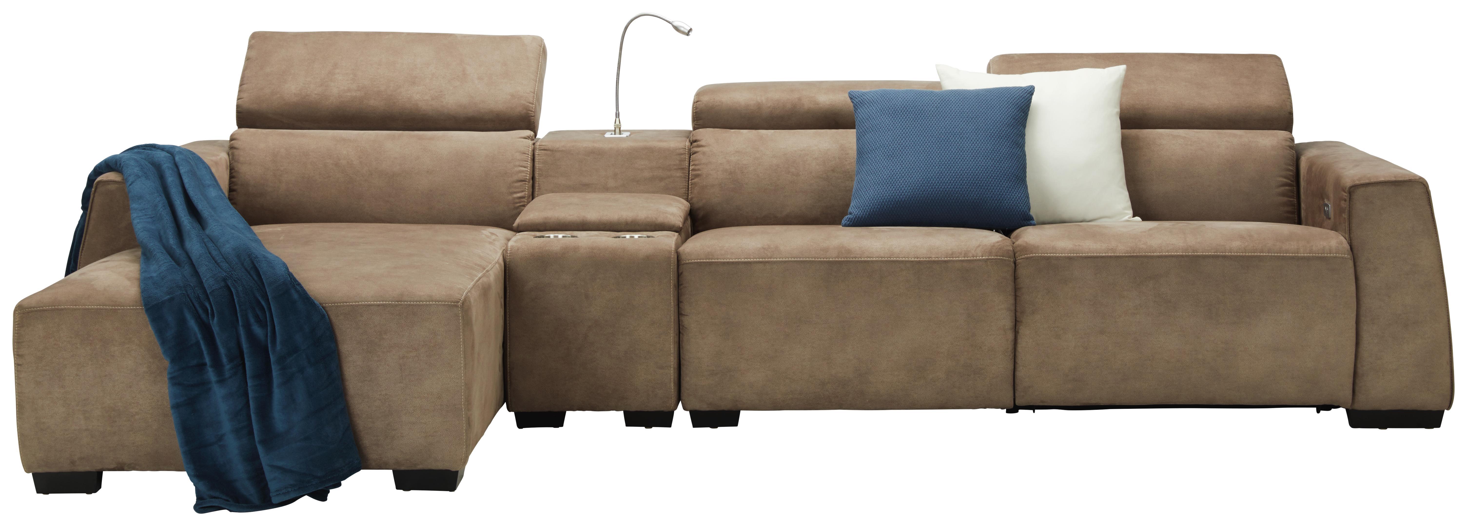 Sedacia Súprava Bondi - hnedá, Moderný, drevo/textil (170/74-92/309cm) - Mömax modern living