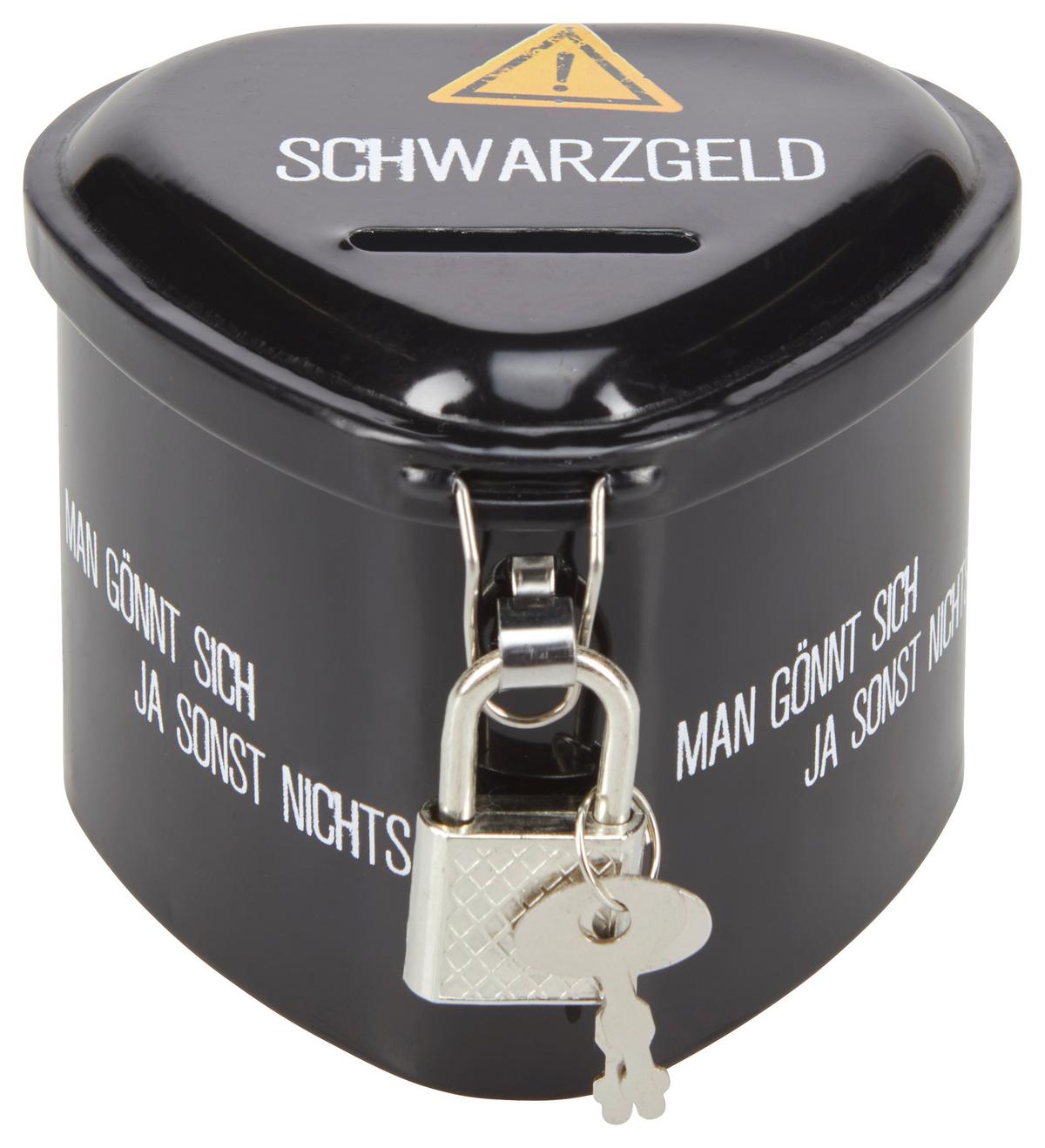 Spardose Alarich - Türkis/Schwarz, Basics, Metall (5/6/7cm)