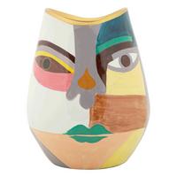 Vase Pot Piccassy Color Fat Multicolor B: 19 Cm - Multicolor, Basics, Keramik (19/24,5/19cm)