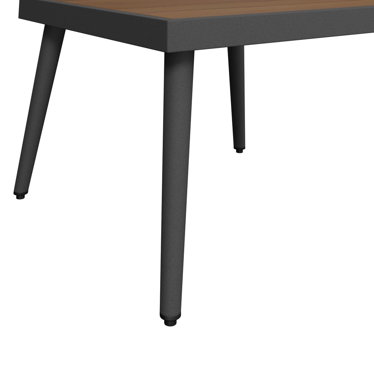 Loungegarnitur Sallie Creme Akazie Metall/Outdoorstoff - šedá/světle šedá, Moderní, kov/dřevo - Bessagi Garden